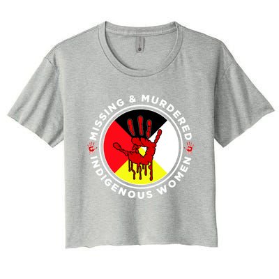 Mmiw Missing And Murdered Indigenous Medicine Wheel Mmiw Gift Women's Crop Top Tee