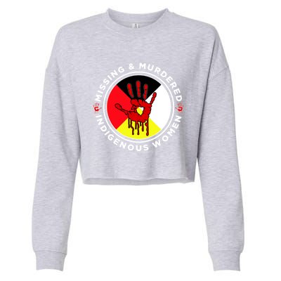 Mmiw Missing And Murdered Indigenous Medicine Wheel Mmiw Gift Cropped Pullover Crew