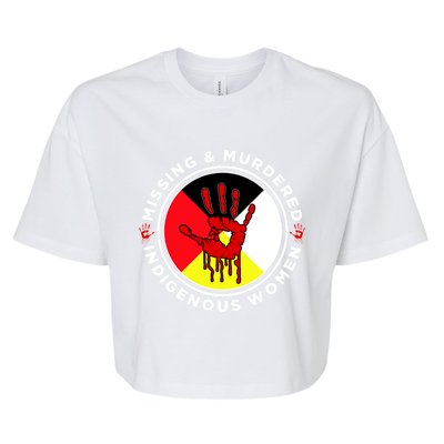 Mmiw Missing And Murdered Indigenous Medicine Wheel Mmiw Gift Bella+Canvas Jersey Crop Tee