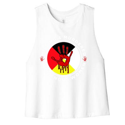 Mmiw Missing And Murdered Indigenous Medicine Wheel Mmiw Gift Women's Racerback Cropped Tank