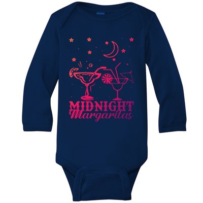 Midnight Margaritas Alcoholic Beverage Alcohol Gift Baby Long Sleeve Bodysuit