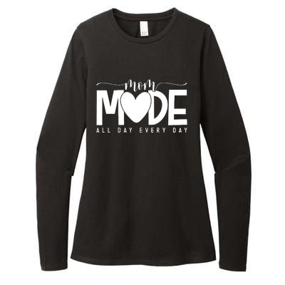 Mom Mode All Day Every Day Happy Mother's Day Mother Life Womens CVC Long Sleeve Shirt