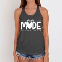 Mom Mode All Day Every Day Happy Mother's Day Mother Life Women's Knotted Racerback Tank