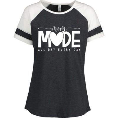 Mom Mode All Day Every Day Happy Mother's Day Mother Life Enza Ladies Jersey Colorblock Tee