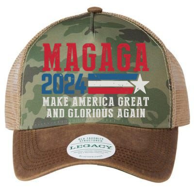 MAGAGA Make America Great And Glorious Again Trump For President Legacy Tie Dye Trucker Hat