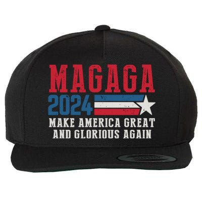 MAGAGA Make America Great And Glorious Again Trump For President Wool Snapback Cap