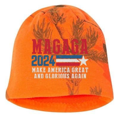 MAGAGA Make America Great And Glorious Again Trump For President Kati - Camo Knit Beanie