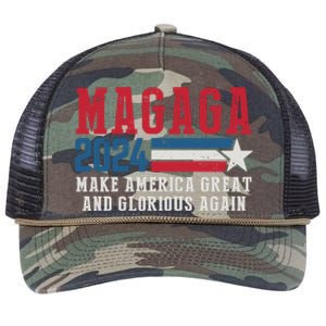 MAGAGA Make America Great And Glorious Again Trump For President Retro Rope Trucker Hat Cap