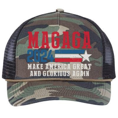 MAGAGA Make America Great And Glorious Again Trump For President Retro Rope Trucker Hat Cap