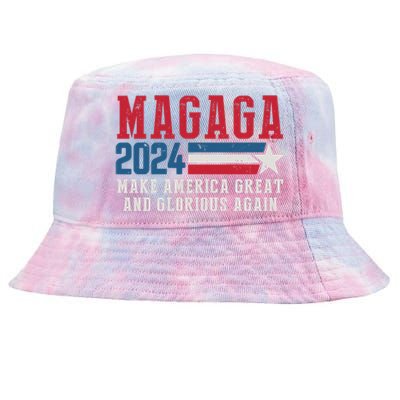 MAGAGA Make America Great And Glorious Again Trump For President Tie-Dyed Bucket Hat