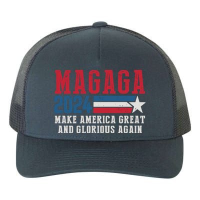 MAGAGA Make America Great And Glorious Again Trump For President Yupoong Adult 5-Panel Trucker Hat