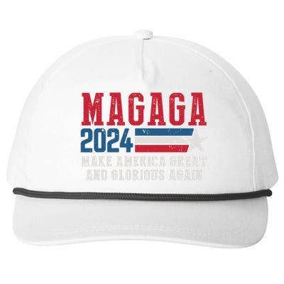 MAGAGA Make America Great And Glorious Again Trump For President Snapback Five-Panel Rope Hat