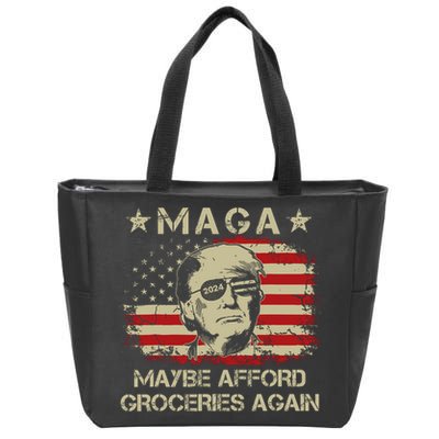 Maga Maybe Afford Groceries Again Zip Tote Bag