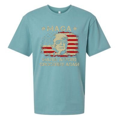 Maga Maybe Afford Groceries Again Sueded Cloud Jersey T-Shirt