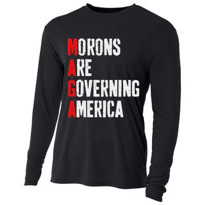 Maga Morons Are Governing America Anti Trump Cooling Performance Long Sleeve Crew