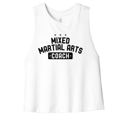 Mixed Martial Arts Coach Vintage Mixed Martial Arts Gift Women's Racerback Cropped Tank