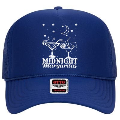 Midnight Margaritas Alcoholic Beverage Alcohol Gift High Crown Mesh Back Trucker Hat