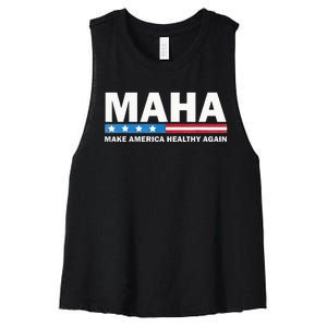 Maha Make America Healthy Again 2024 Us Election Women's Racerback Cropped Tank