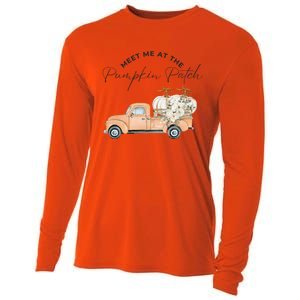 Meet Me At The Pumpkin Patch Truck Of Pumpkins Gift Cooling Performance Long Sleeve Crew