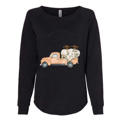 Meet Me At The Pumpkin Patch Truck Of Pumpkins Gift Womens California Wash Sweatshirt