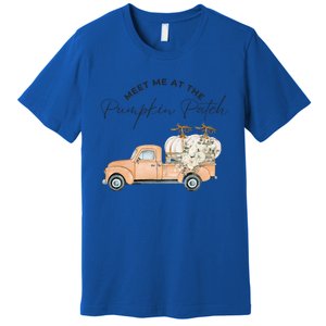 Meet Me At The Pumpkin Patch Truck Of Pumpkins Gift Premium T-Shirt