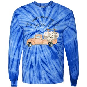 Meet Me At The Pumpkin Patch Truck Of Pumpkins Gift Tie-Dye Long Sleeve Shirt