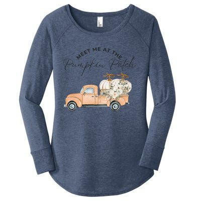 Meet Me At The Pumpkin Patch Truck Of Pumpkins Gift Women's Perfect Tri Tunic Long Sleeve Shirt