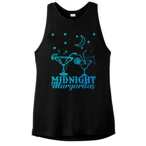 Midnight Margaritas Alcoholic Beverage Alcohol Gift Ladies PosiCharge Tri-Blend Wicking Tank