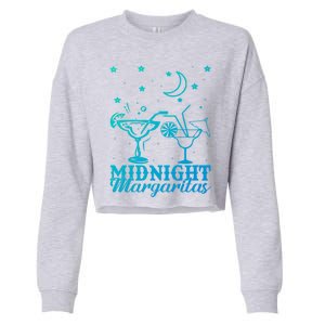 Midnight Margaritas Alcoholic Beverage Alcohol Gift Cropped Pullover Crew