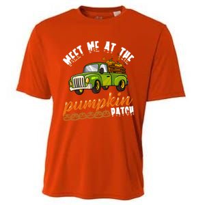 Meet Me At The Pumpkin Patch Truck Thanksgiving Farmer Gift Cooling Performance Crew T-Shirt