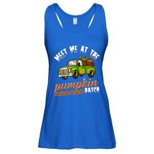 Meet Me At The Pumpkin Patch Truck Thanksgiving Farmer Gift Ladies Essential Flowy Tank