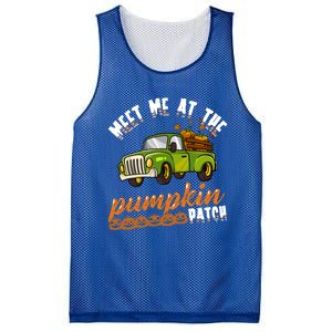 Meet Me At The Pumpkin Patch Truck Thanksgiving Farmer Gift Mesh Reversible Basketball Jersey Tank