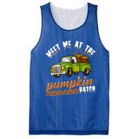 Meet Me At The Pumpkin Patch Truck Thanksgiving Farmer Gift Mesh Reversible Basketball Jersey Tank