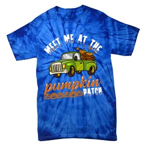 Meet Me At The Pumpkin Patch Truck Thanksgiving Farmer Gift Tie-Dye T-Shirt