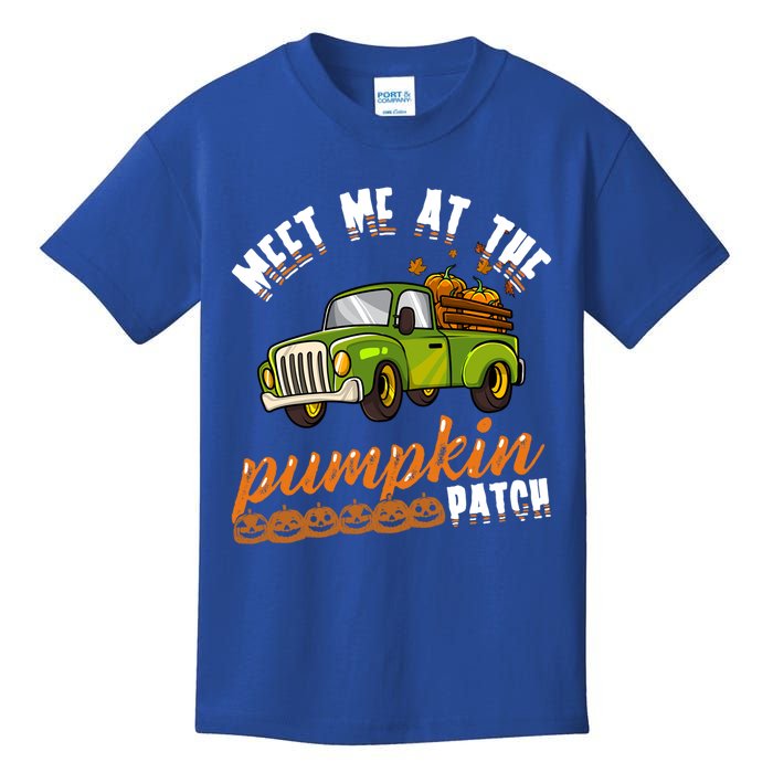 Meet Me At The Pumpkin Patch Truck Thanksgiving Farmer Gift Kids T-Shirt