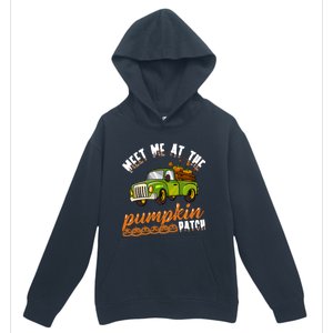 Meet Me At The Pumpkin Patch Truck Thanksgiving Farmer Gift Urban Pullover Hoodie