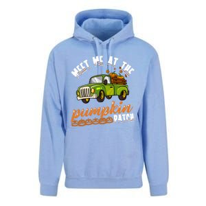 Meet Me At The Pumpkin Patch Truck Thanksgiving Farmer Gift Unisex Surf Hoodie