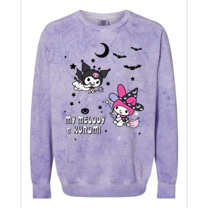 My Melody And Kuromi Halloween Colorblast Crewneck Sweatshirt