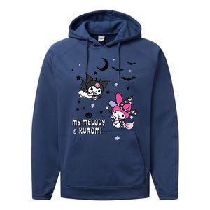 My Melody And Kuromi Halloween Performance Fleece Hoodie