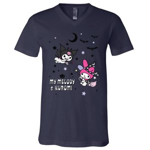 My Melody And Kuromi Halloween V-Neck T-Shirt