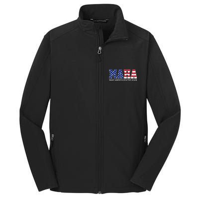 Maha Make America Healthy Again Us Patriotic Core Soft Shell Jacket