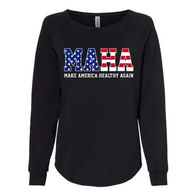 Maha Make America Healthy Again Us Patriotic Womens California Wash Sweatshirt