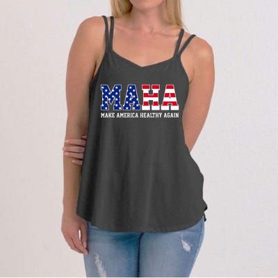 Maha Make America Healthy Again Us Patriotic Women's Strappy Tank