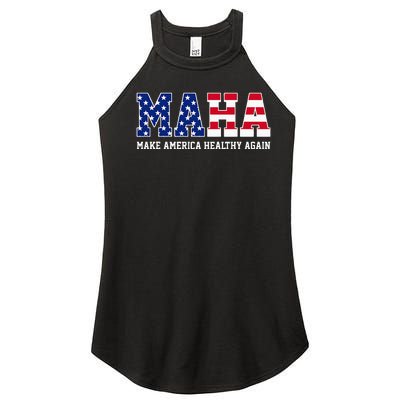 Maha Make America Healthy Again Us Patriotic Women's Perfect Tri Rocker Tank