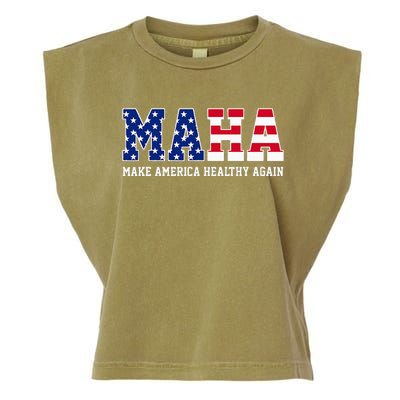 Maha Make America Healthy Again Us Patriotic Garment-Dyed Women's Muscle Tee