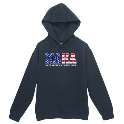 Maha Make America Healthy Again Us Patriotic Urban Pullover Hoodie