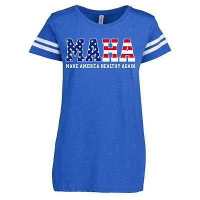 Maha Make America Healthy Again Us Patriotic Enza Ladies Jersey Football T-Shirt