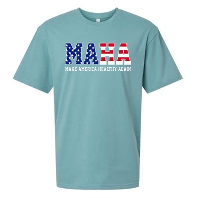 Maha Make America Healthy Again Us Patriotic Sueded Cloud Jersey T-Shirt