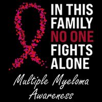 Multiple Myeloma Awareness Burgundy Ribbon Family Drawstring Bag