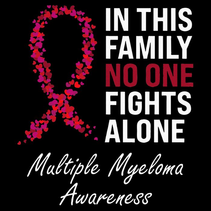 Multiple Myeloma Awareness Burgundy Ribbon Family Drawstring Bag